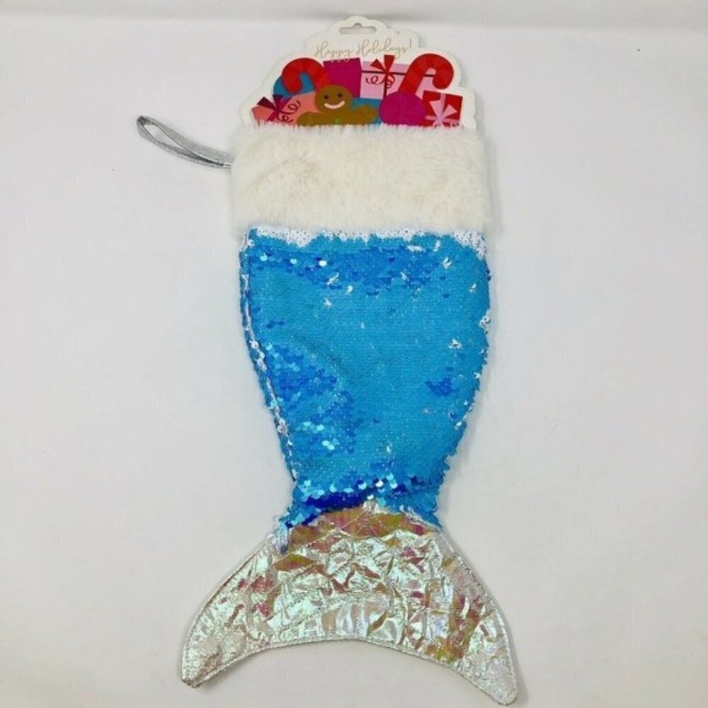 Pop and Posh Girls Mermaid Tail Christmas Stocking‎